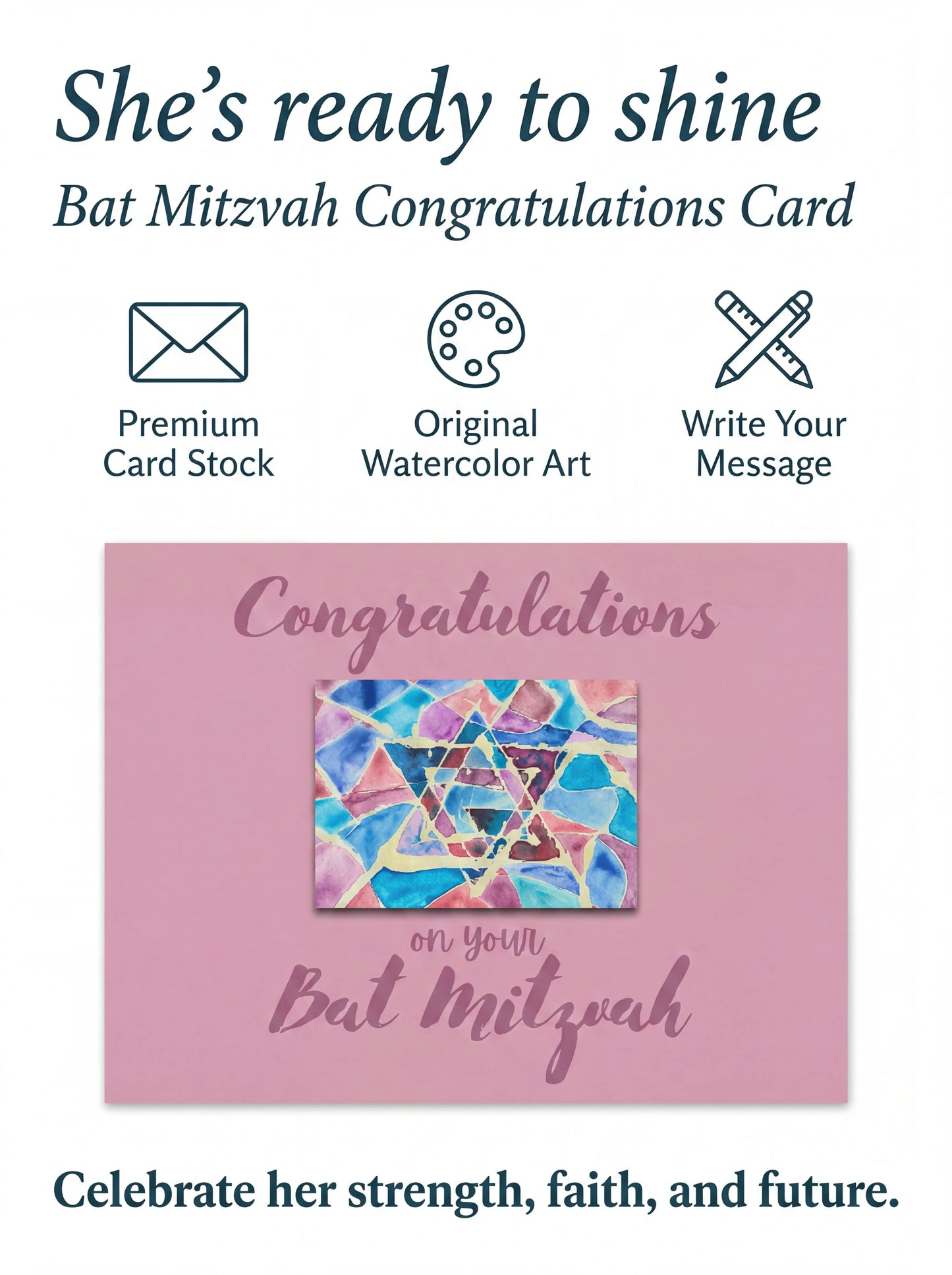 Bat Mitzvah Card