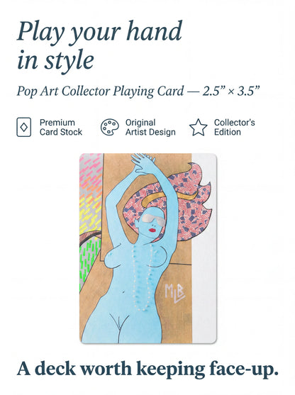 American Beach Woman Poker Playing Cards