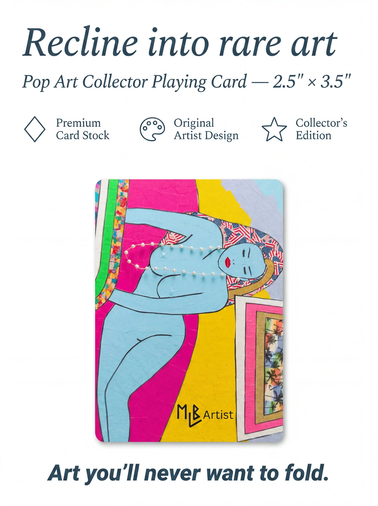 American Woman Reclining Poker Playing Cards