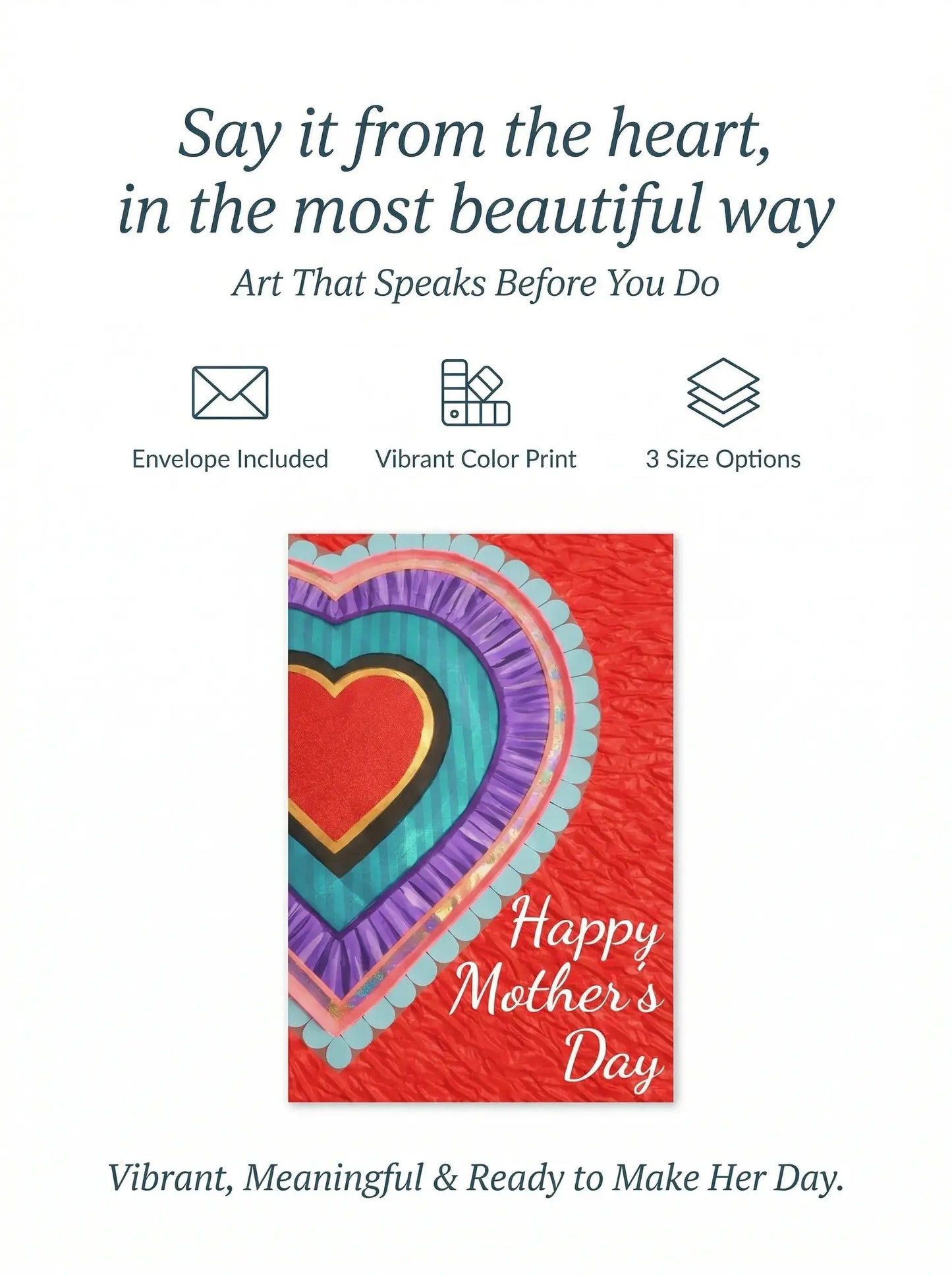 Mother's Day Heart Greeting Card