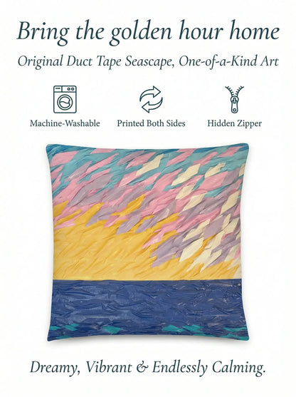 Sunset On Water Basic Pillow