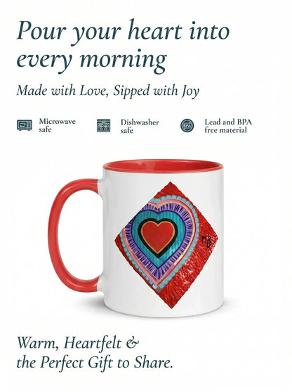 Heart with Red Color Inside Mug