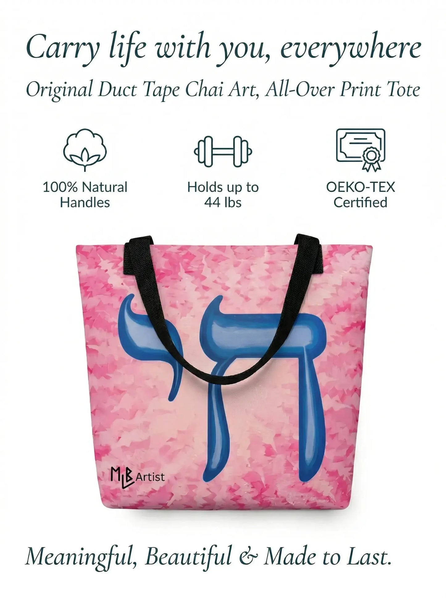 Blue Pink Chai Life Tote Bag