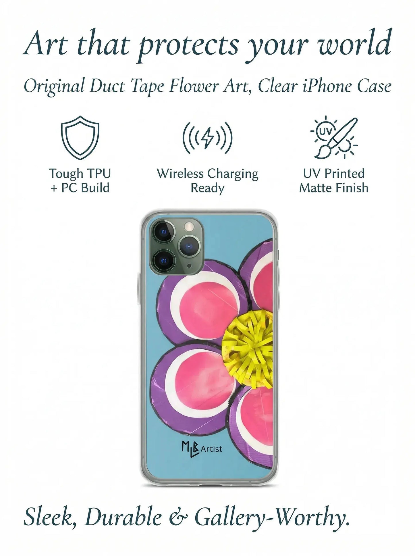 Purple and Pink Clear Case for iPhone®