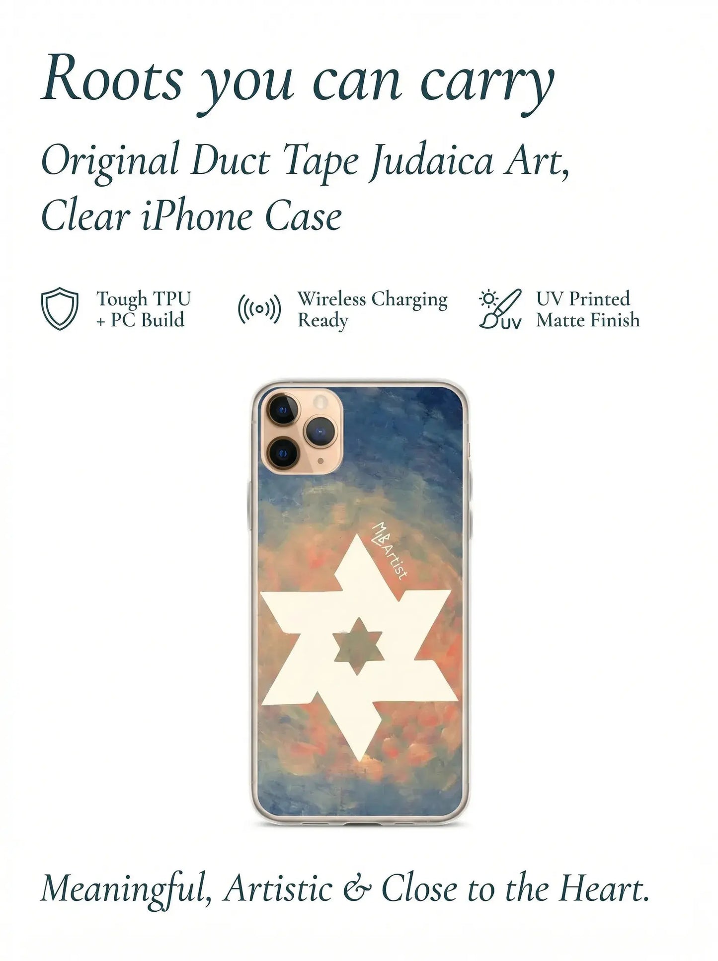 White Star Of David Clear Case for iPhone®
