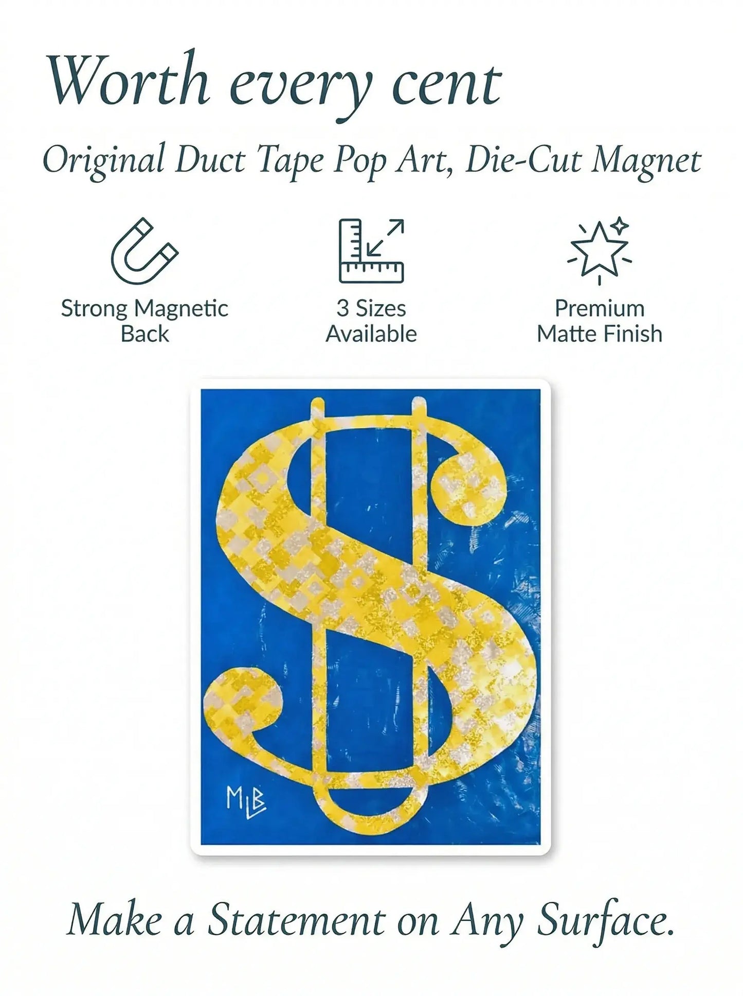 U$ Gold/Blue Magnet