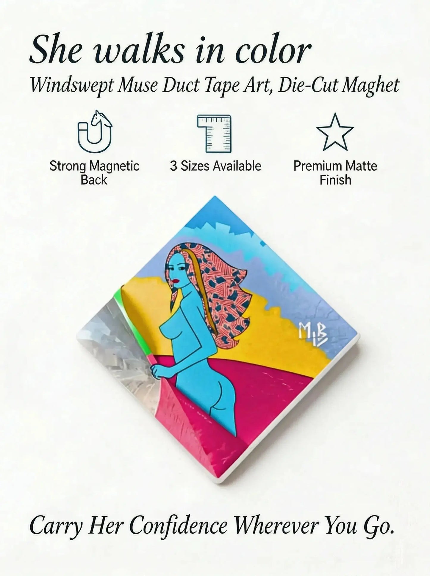 Diamond American Woman Magnet