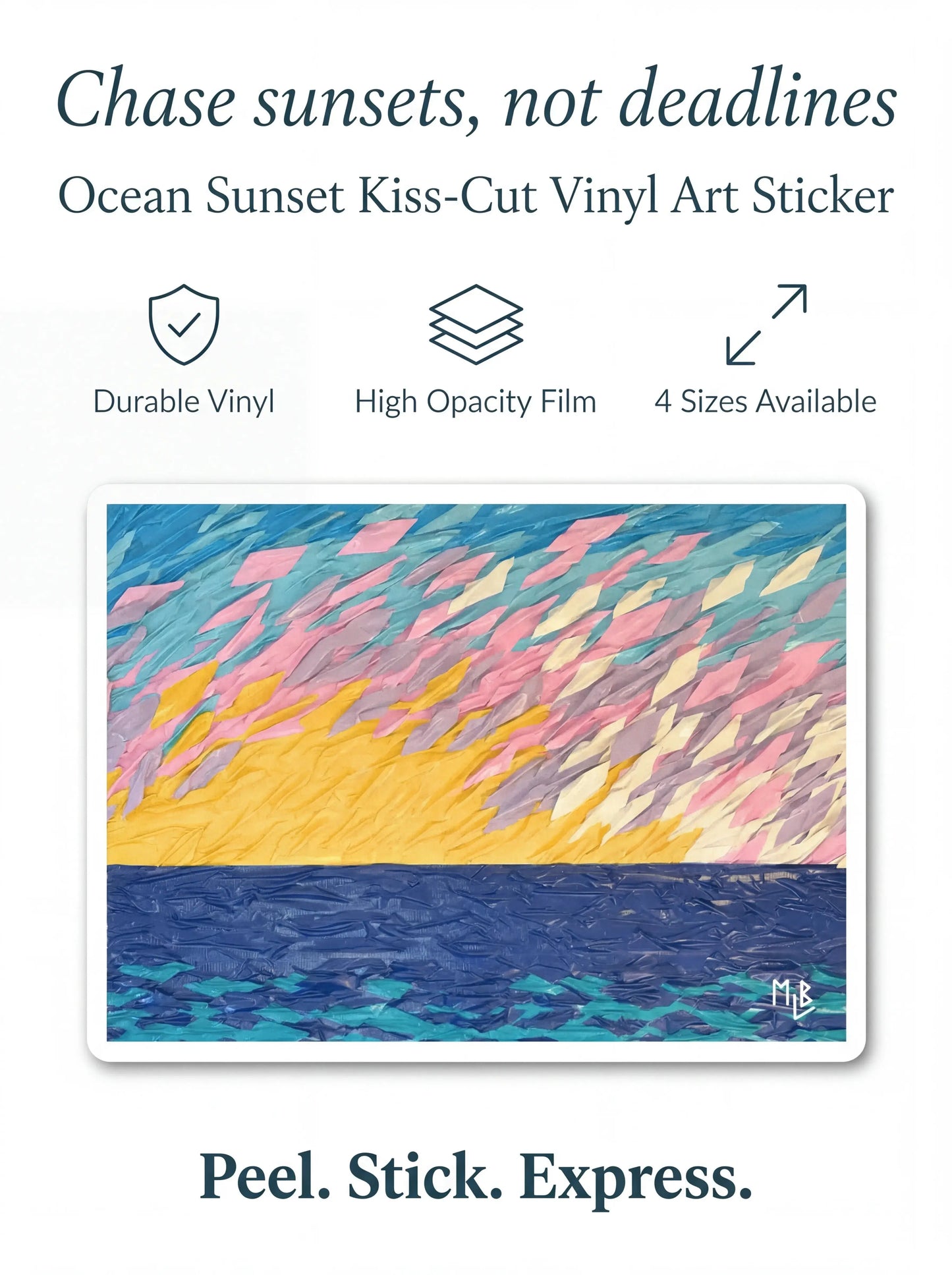 Hamptons Sunset Bubble-Free Stickers