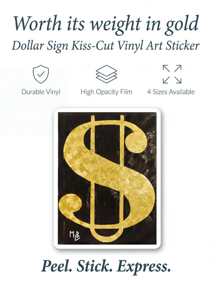 Steve Forbes Dollar Sign Gold/Black Bubble-Free Stickers