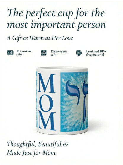 Blue Chai Life Mom White Glossy Mug