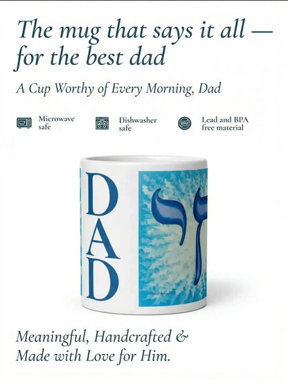 Blue Chai Life Dad White Glossy Mug