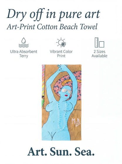 American Woman Beach Towel