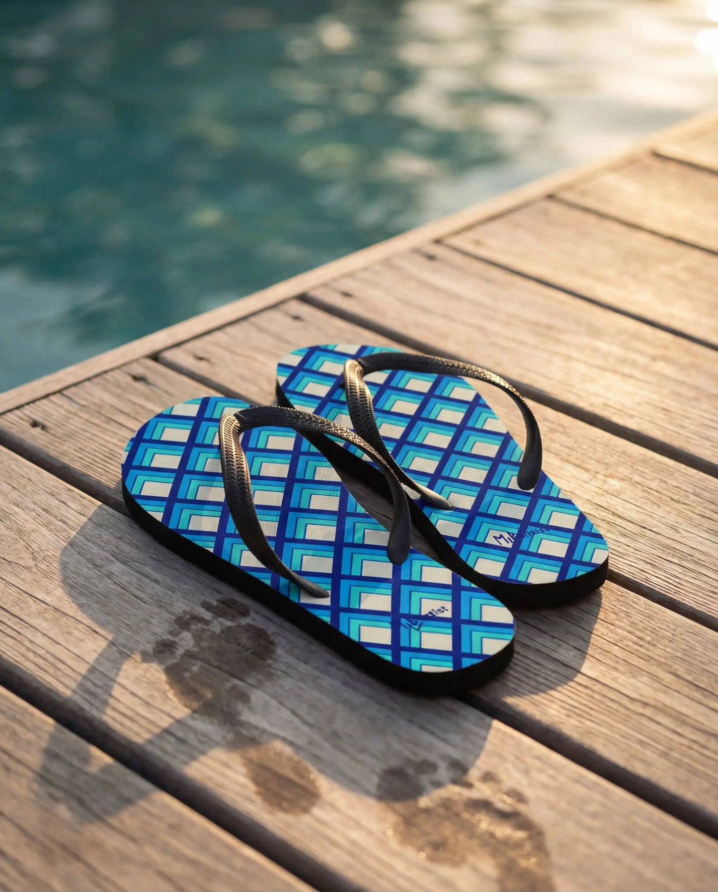 Blue Deco Flip-Flops MLB Artist