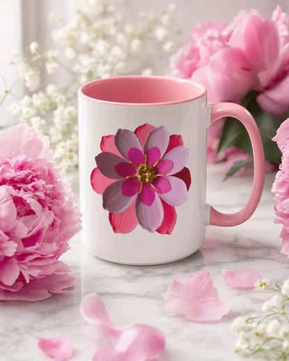 Flower With Yellow Color Inside Mug