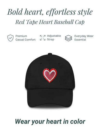 Red Tape Heart Baseball Cap