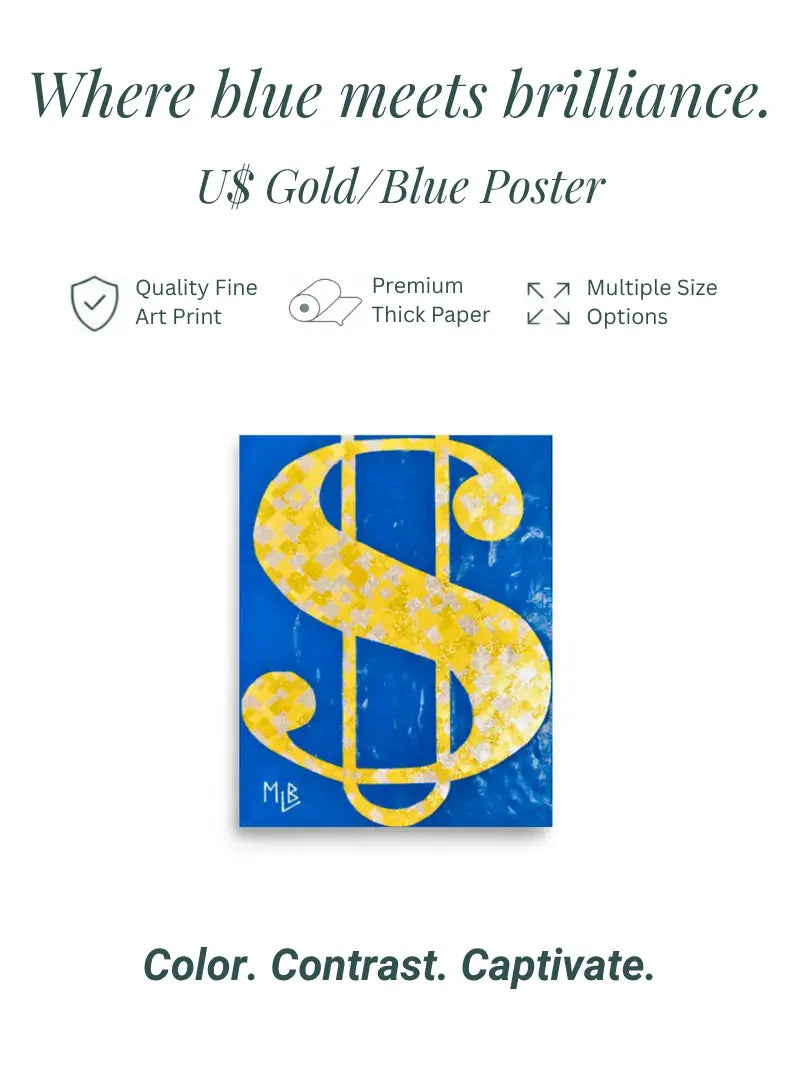 U$ Gold/Blue Poster
