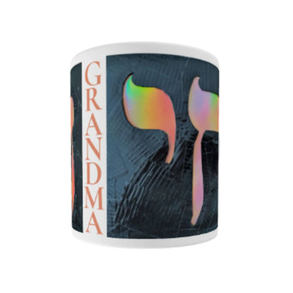 Rainbow Chai Life Grandma White Glossy Mug