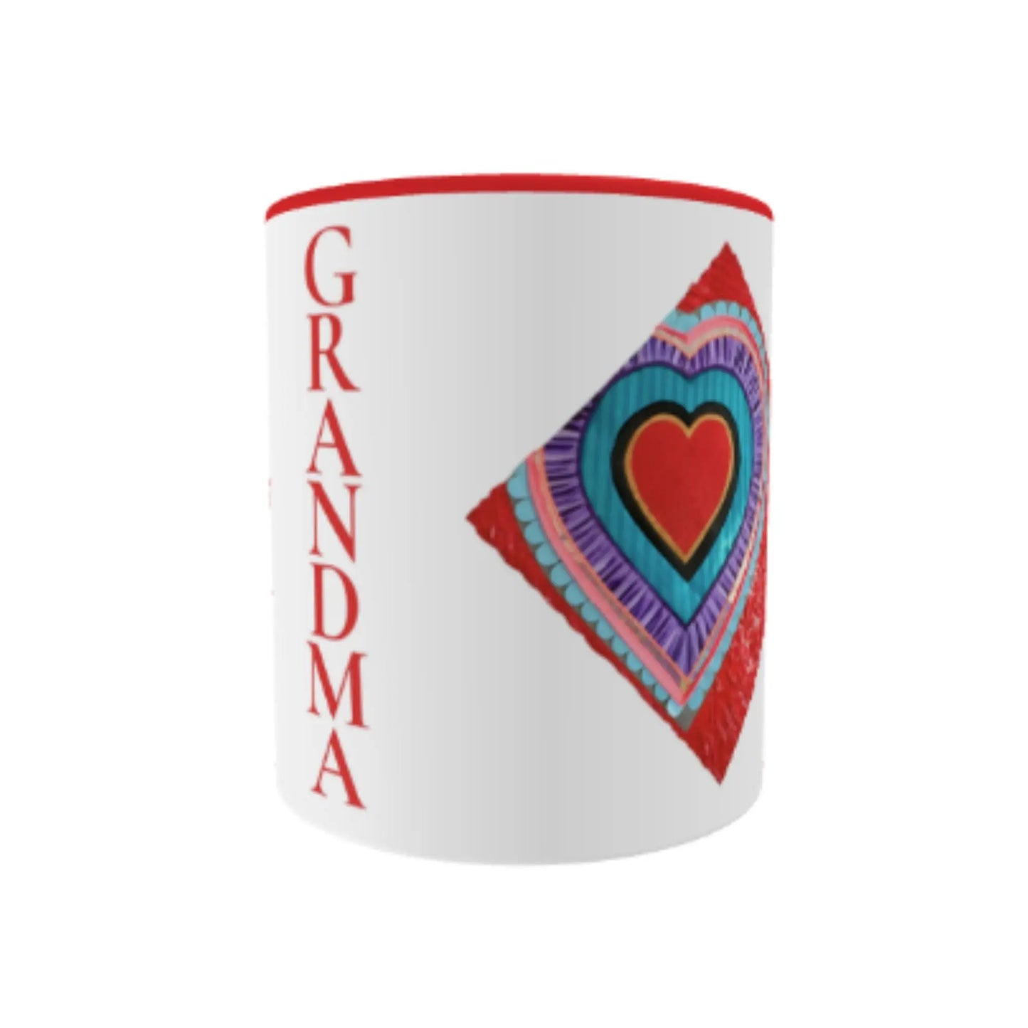 Heart Grandma Mug with Color Inside
