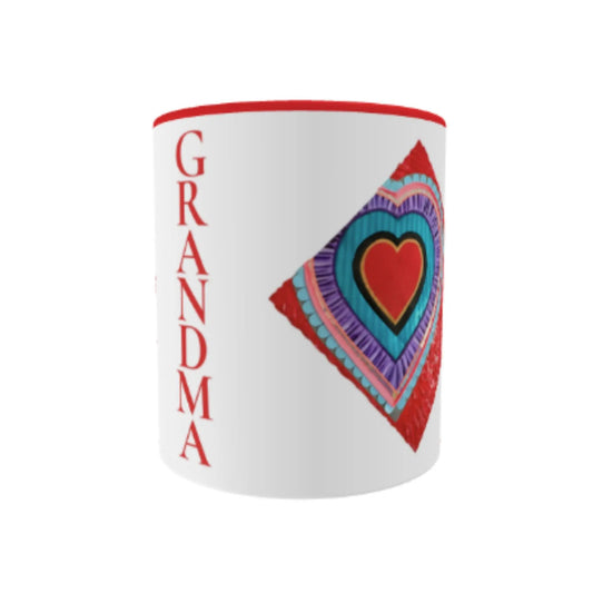 Heart Grandma Mug with Color Inside