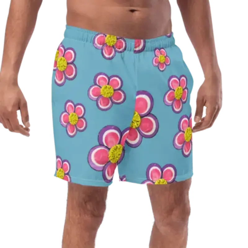 Purple and Pink Swim Trunks