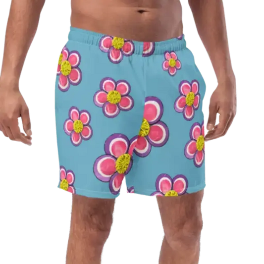 Purple and Pink Swim Trunks