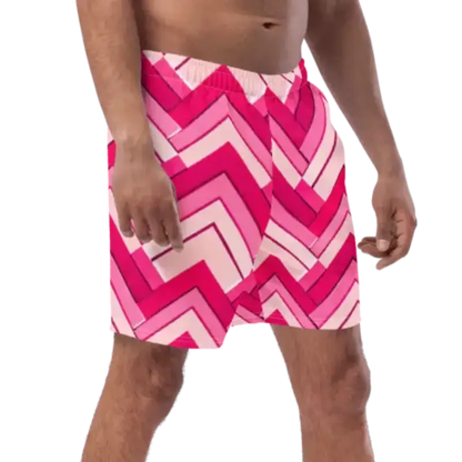 Pink Deco Swim Trunks