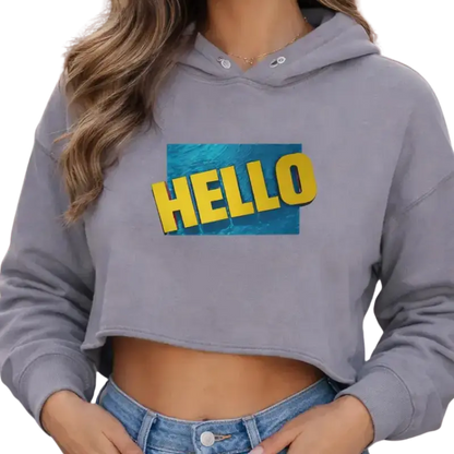 HELLO Crop Hoodie
