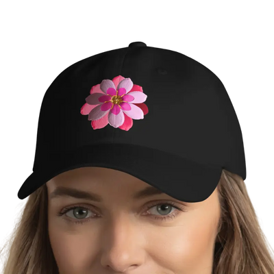 Pink Flower Baseball Cap