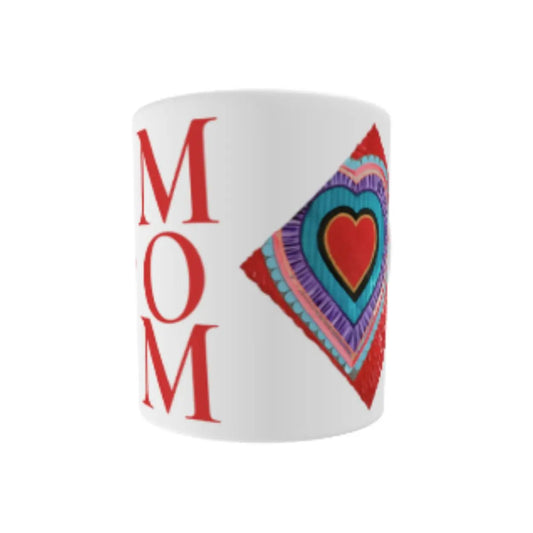 Heart Mom Mug with Color Inside