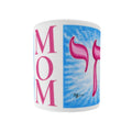 Pink Blue Chai Life Mom White Glossy Mug