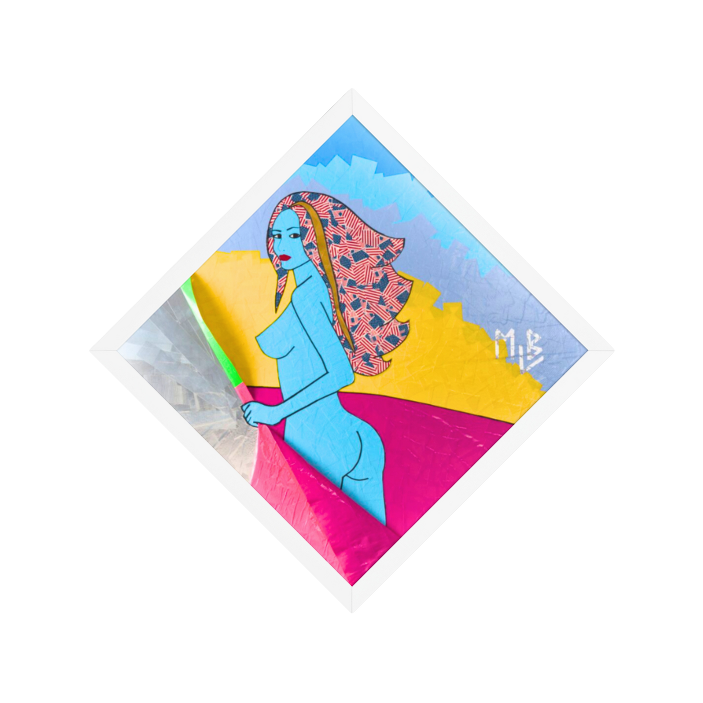 Diamond  American Woman Framed Poster