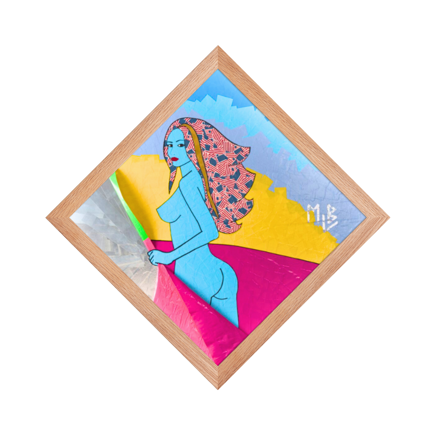 Diamond  American Woman Framed Poster