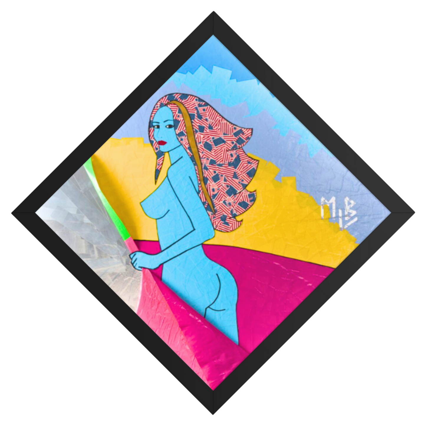 Diamond  American Woman Framed Poster