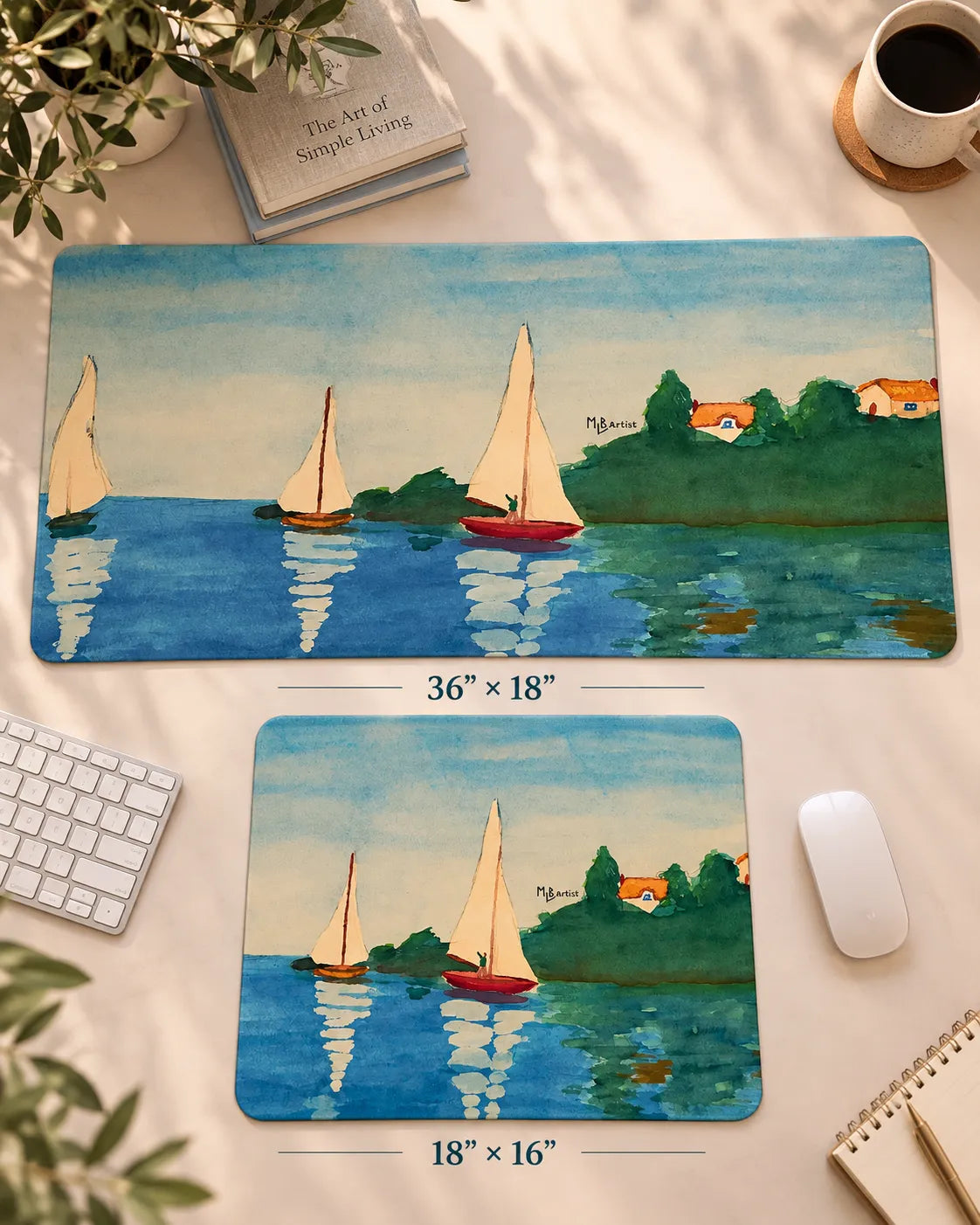 Sailboats Gaming Mouse Pad