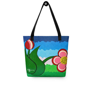 Flower and Bud Tote Bag