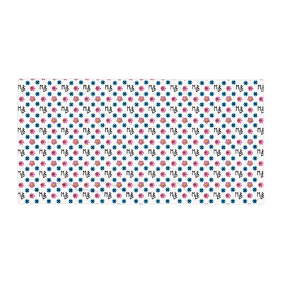 Repeating Flower Pattern Towel