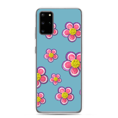 Purple and Pink Flower Clear Case for Samsung®