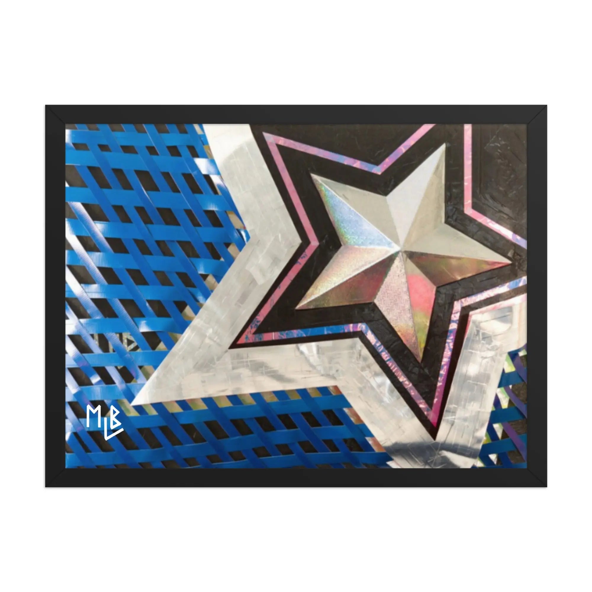 Large Rectangular Star Framed Poster – Bold Art – MLB Artist