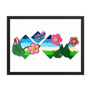 Flower Field Fantasy Framed Poster