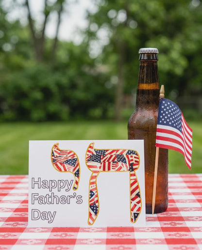 American Flag Chai Life Happy Father's Day Greeting Card
