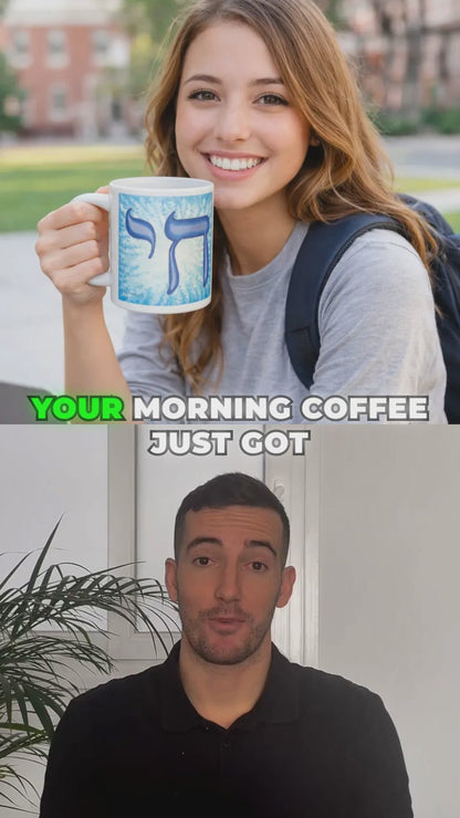 Blue Chai Life White Glossy Mug