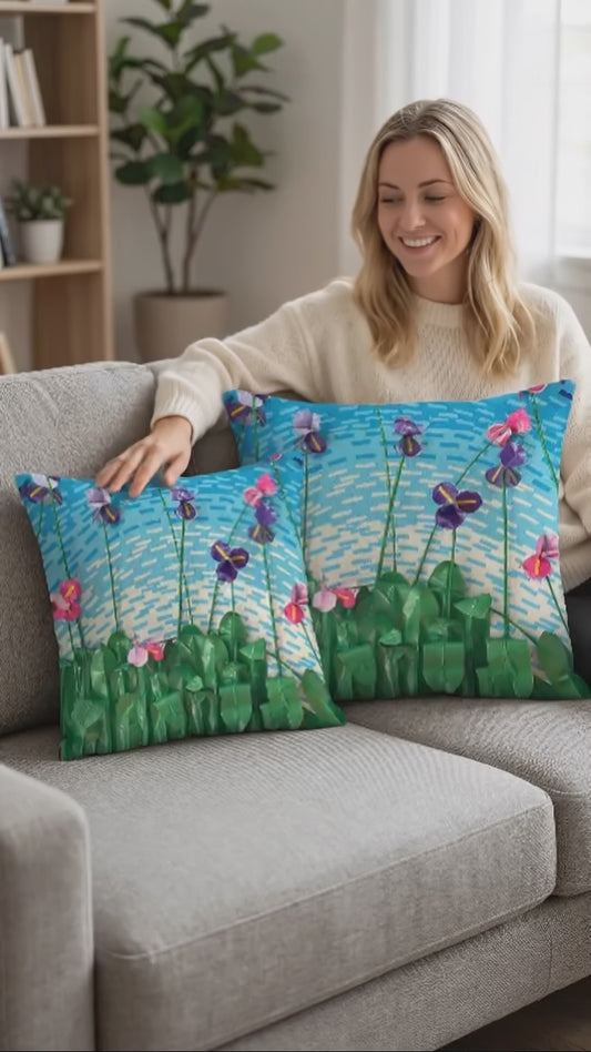 Flower Field Basic Pillow