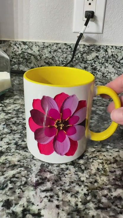 Flower With Yellow Color Inside Mug