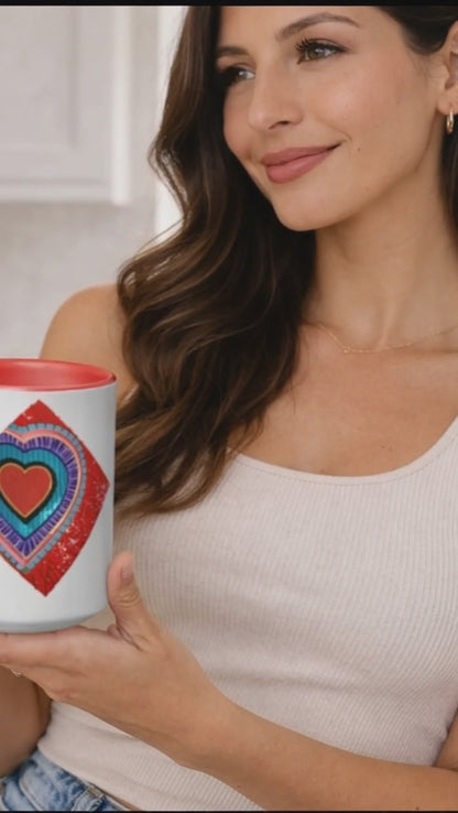 Heart with Red Color Inside Mug