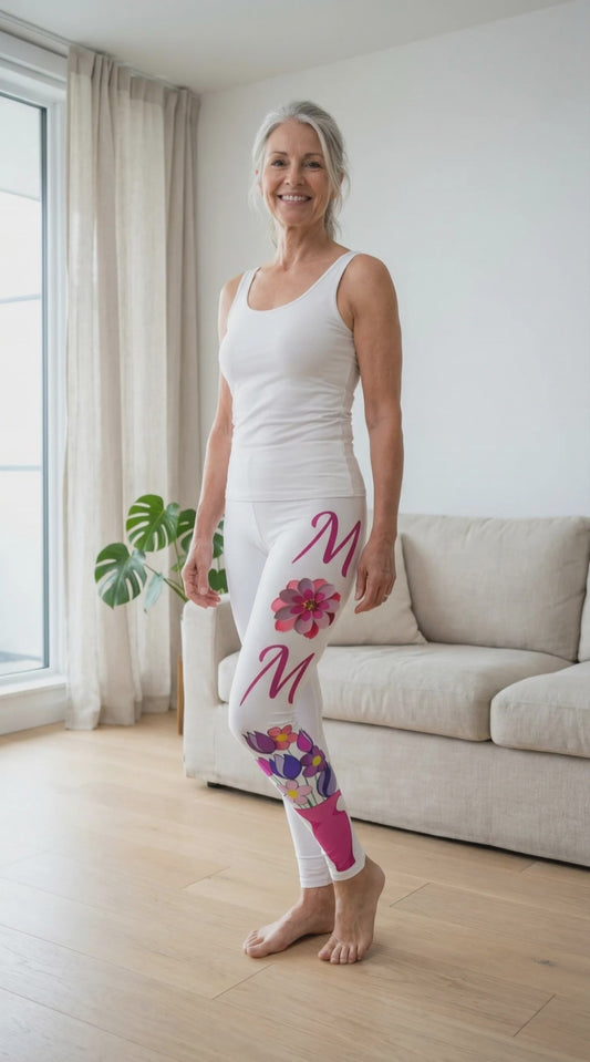 MOM Flowers Yoga Leggings