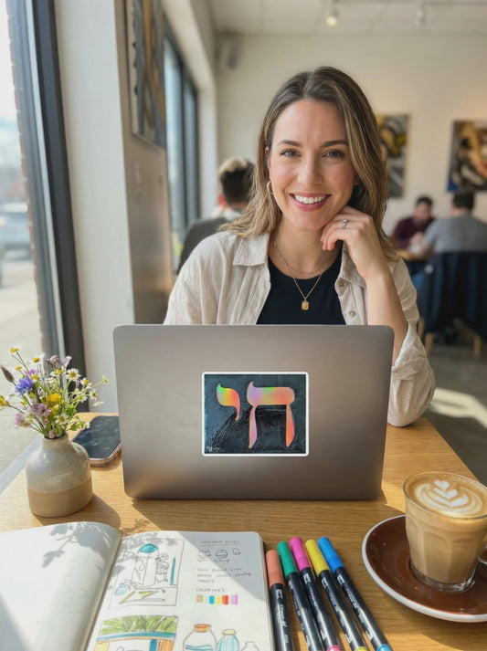 Rainbow Colored Chai Life Bubble-Free Stickers