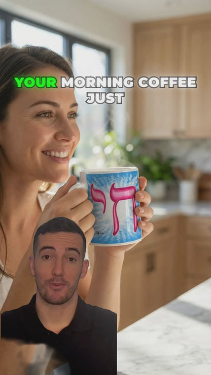 Pink Blue Chai Life White Glossy Mug