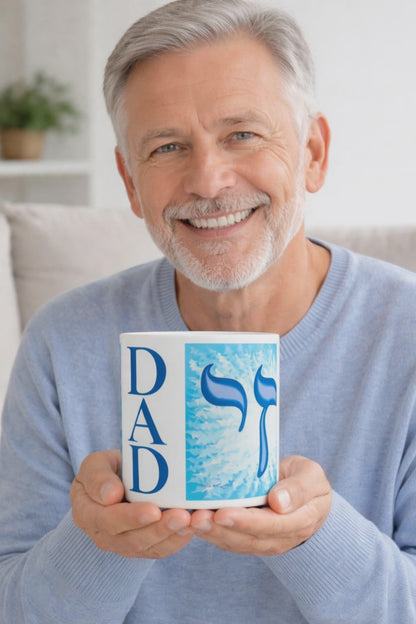 Blue Chai Life Dad White Glossy Mug