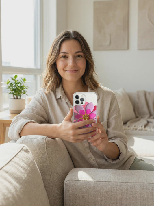 Pink Flower Clear Case for iPhone®