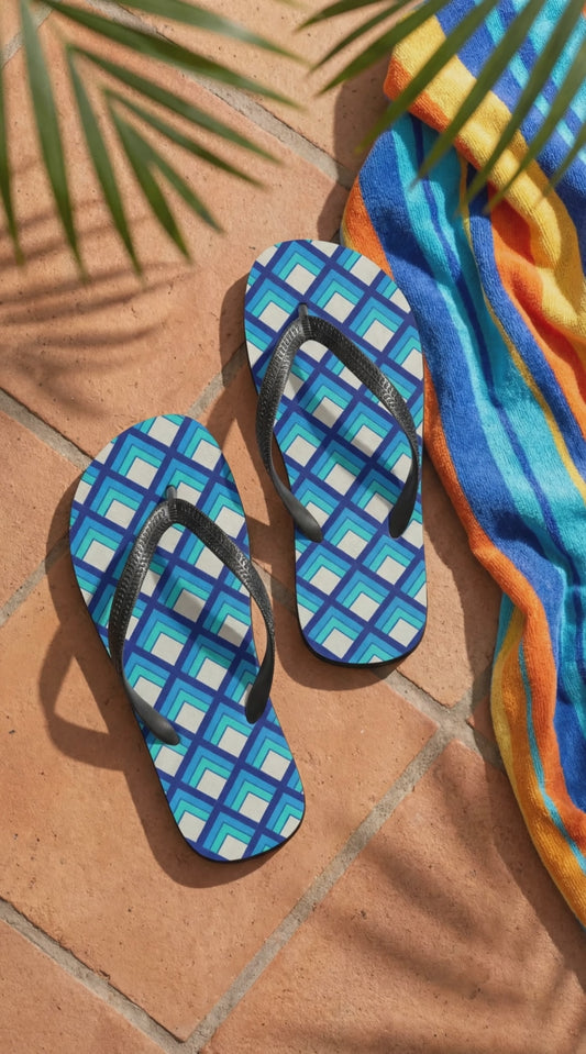 Blue Deco Flip-Flops